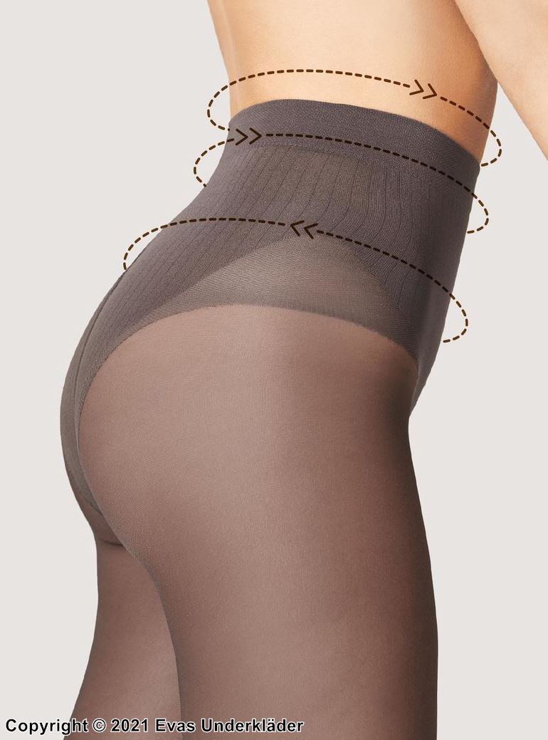 Lightly shaping pantyhose, belly control